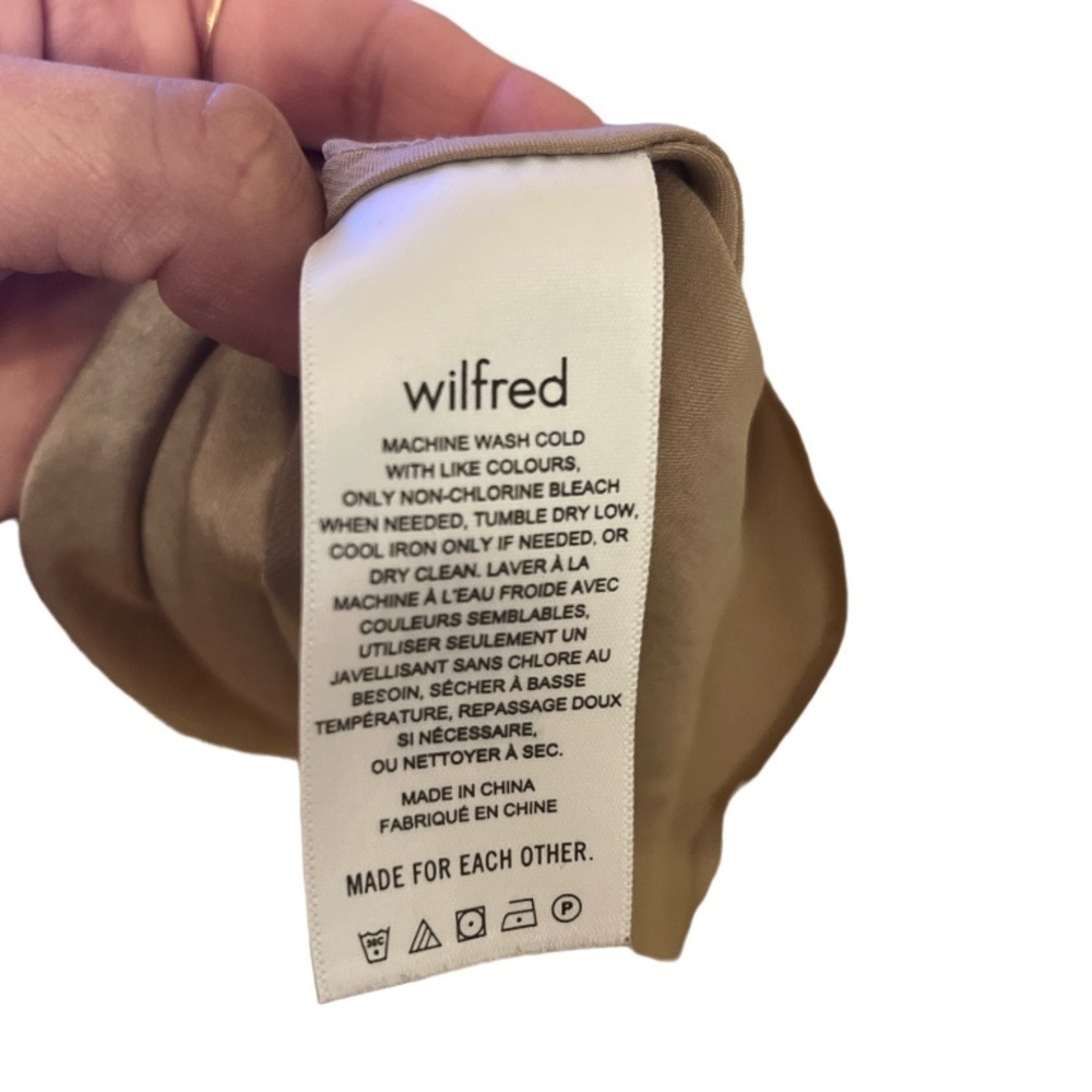 Wilfred- Only Slip Satin Midi Dress- HUMUS BEIGE- Size Small 👡👗✨ - Picture 11 of 12